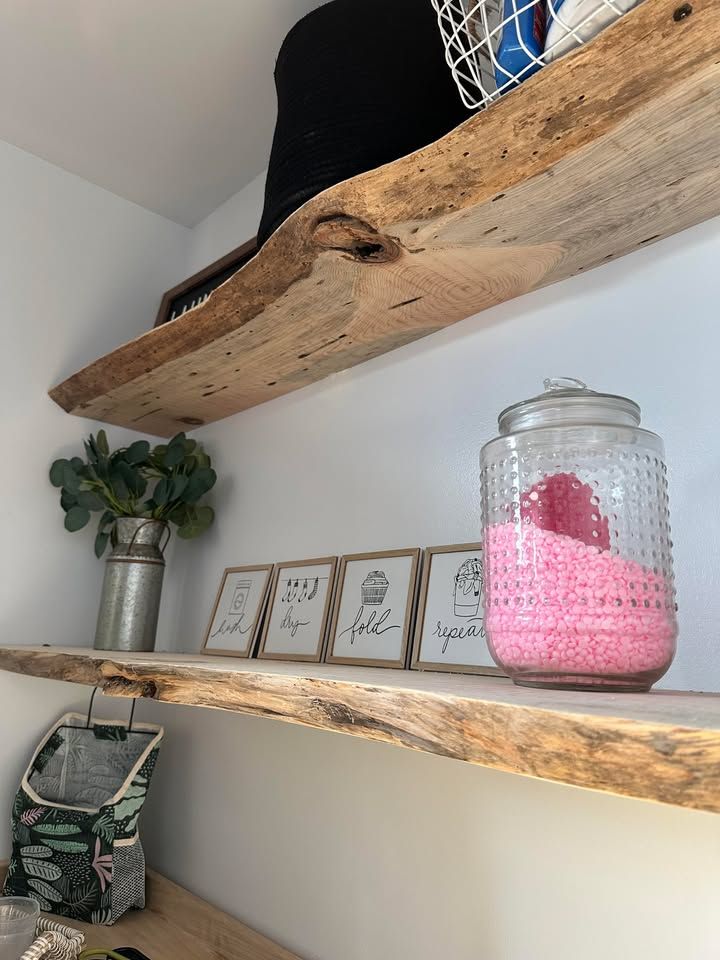 Live edge rustic floating shelves by MAXXPRO